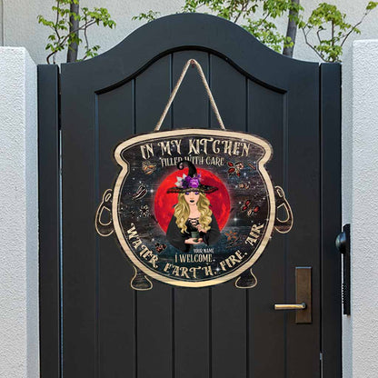 In My Kitchen - Personalized Witch Wood Sign