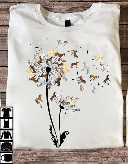 Horse Dandelion Horse T-shirt and Hoodie 0523