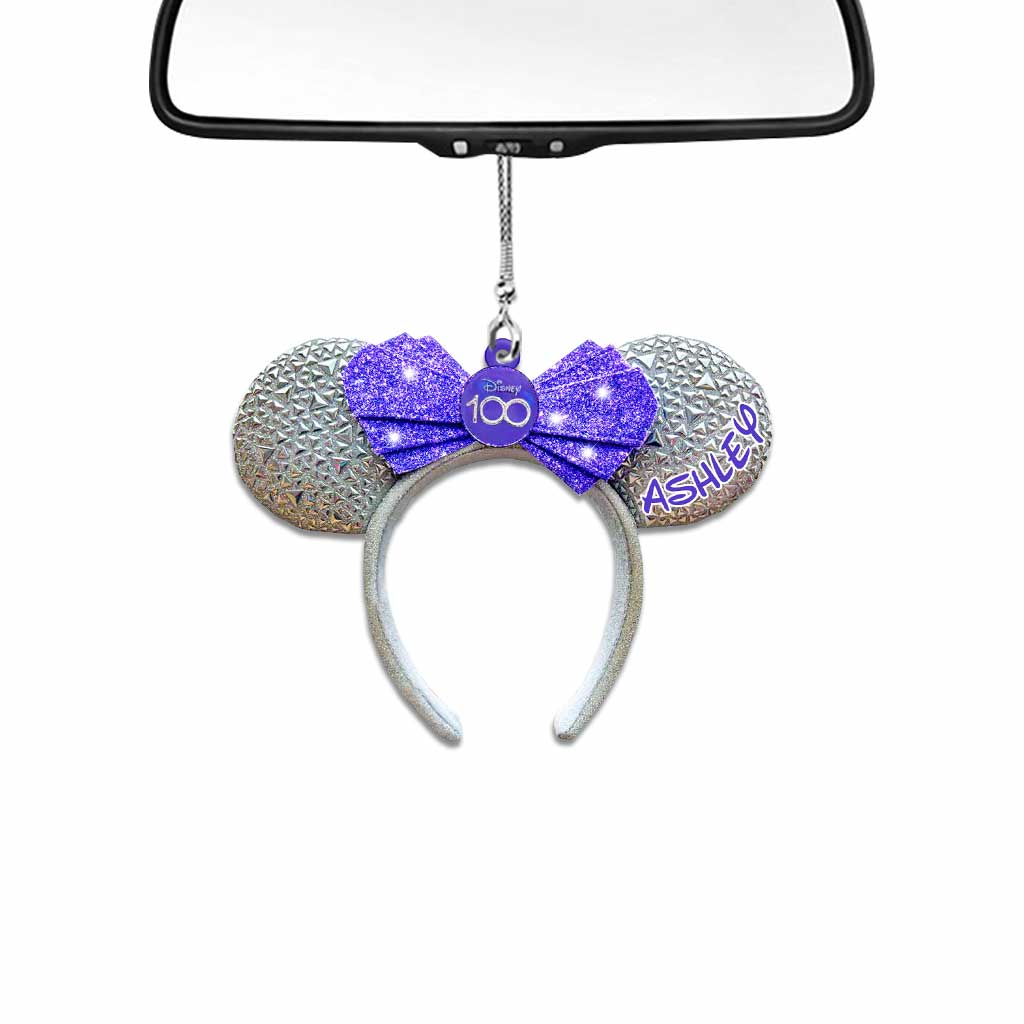 100 Years Of Wonder - Personalized Mouse Car ornament (Printed On Both Sides)