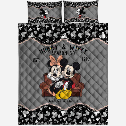 New Season - Personalized Couple Mouse Quilt Set