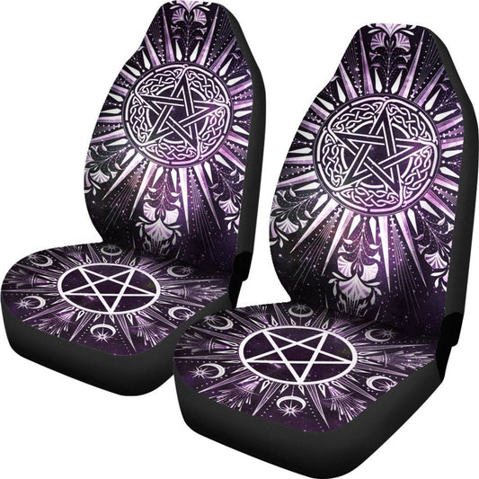 Celtic Pentagram Wicca - Witch Seat Covers 0822