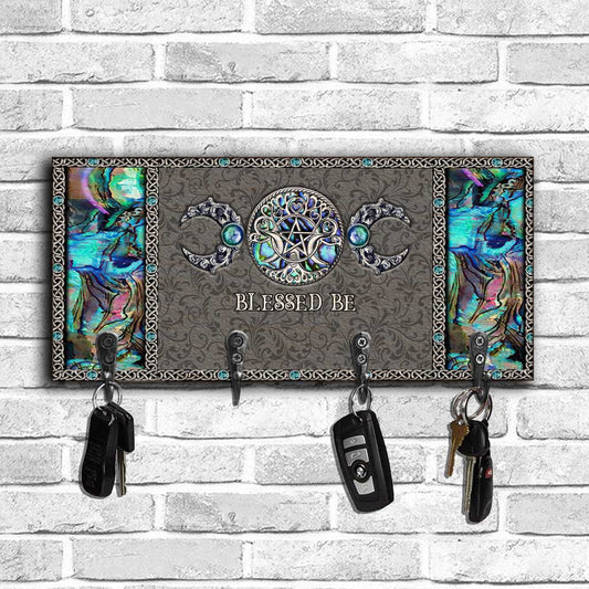 Witchy Vibes Triple Moon - Personalized Witch Key Rack