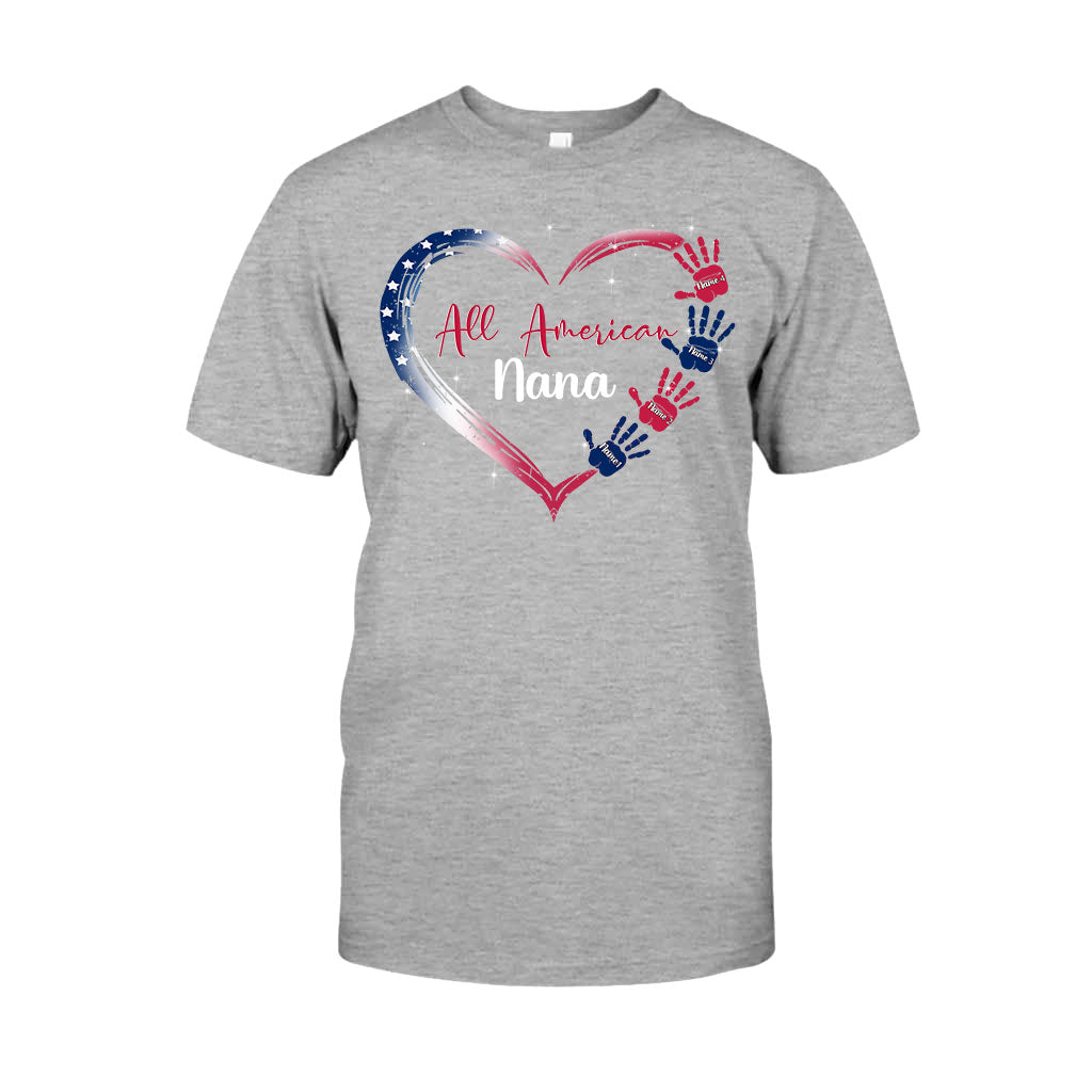 Nana's Heart - Personalized Independence Day T-shirt and Hoodie