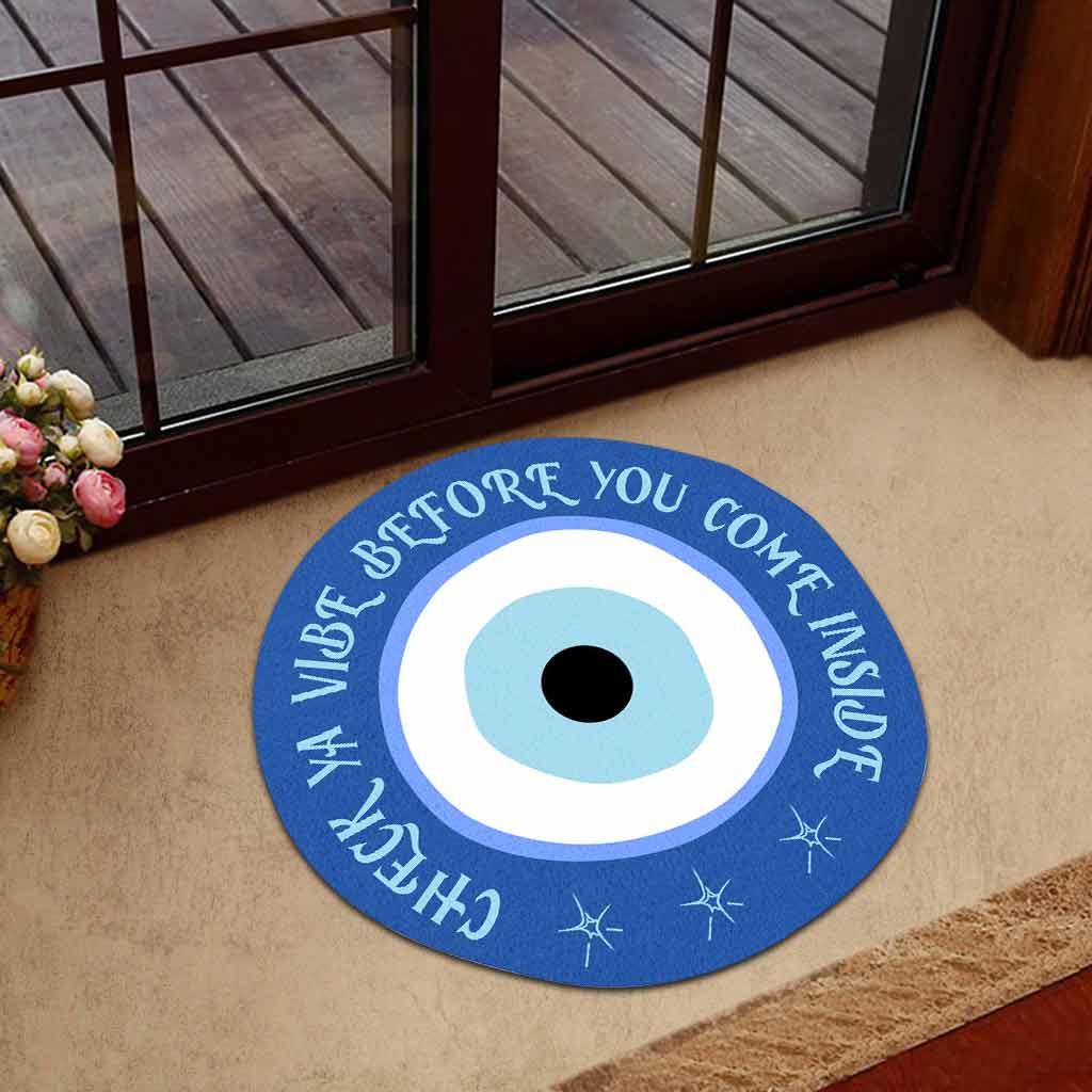 Check Ya Vibe - Evil Eye Witch Shaped Doormat