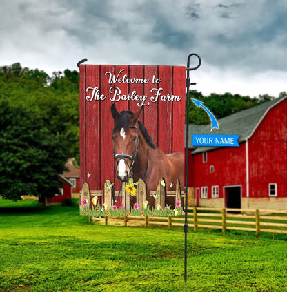 Horses Lover Personalized Horse Garden Flag 0523