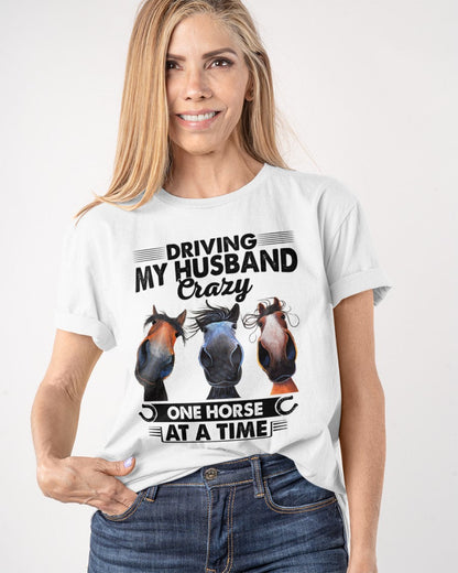 Driving My Husband Crazy Horse T-shirt and Hoodie 0523
