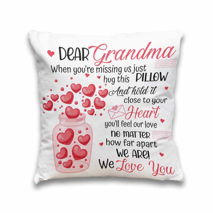 Bottle Of Hearts Mom Grandma - Personalized Throw Pillow