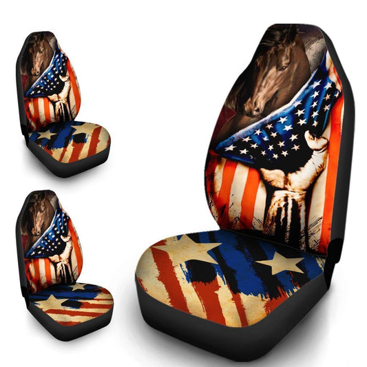 American Flag Horse Seat covers 0523