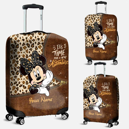 It's Time For A New Adventure - Personalized Mouse Leather Handbag & Luggage Cover