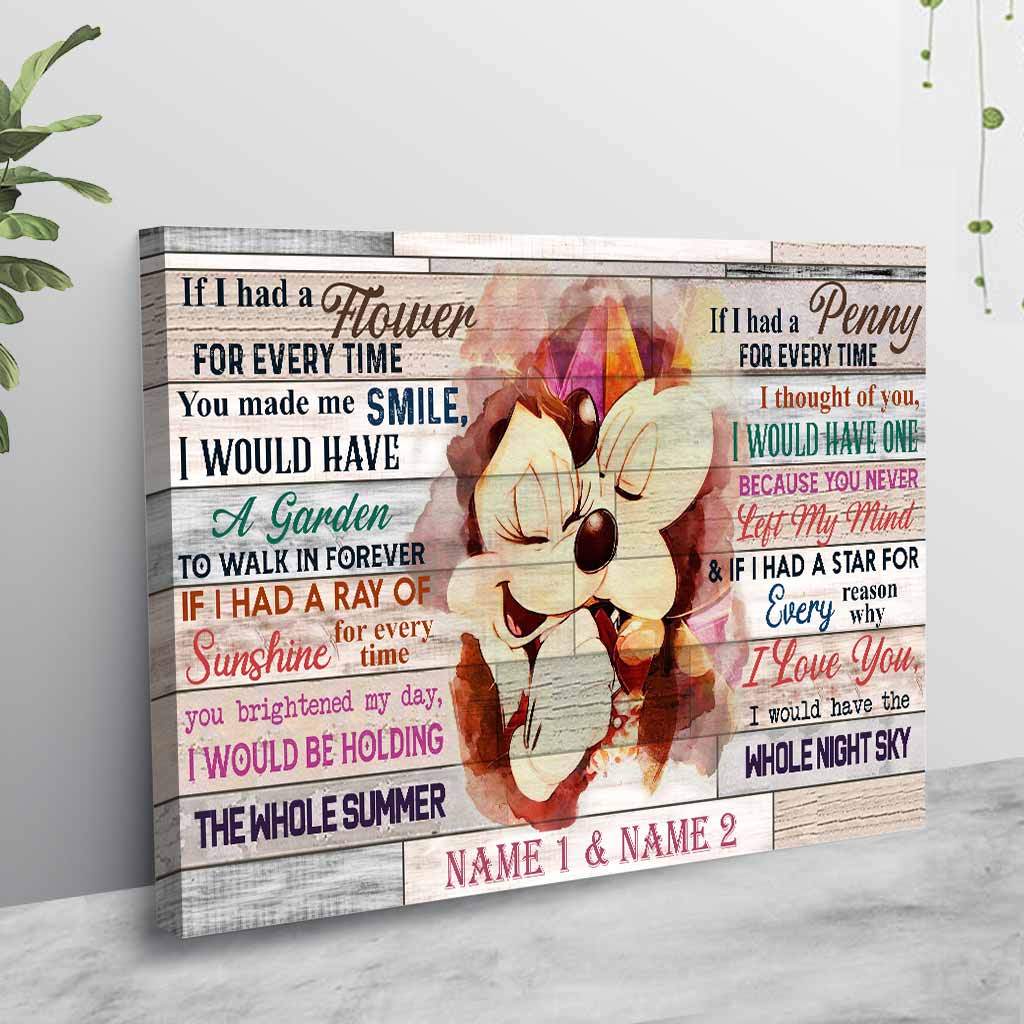 If I Had A Star For Every Reason Why I Love You - Personalized Couple Mouse Poster