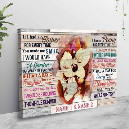 If I Had A Star For Every Reason Why I Love You - Personalized Couple Mouse Poster