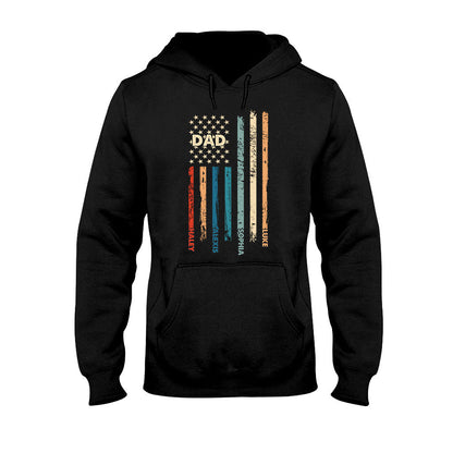 Stars And Stripes - Personalized Independence Day Father T-shirt and Hoodie