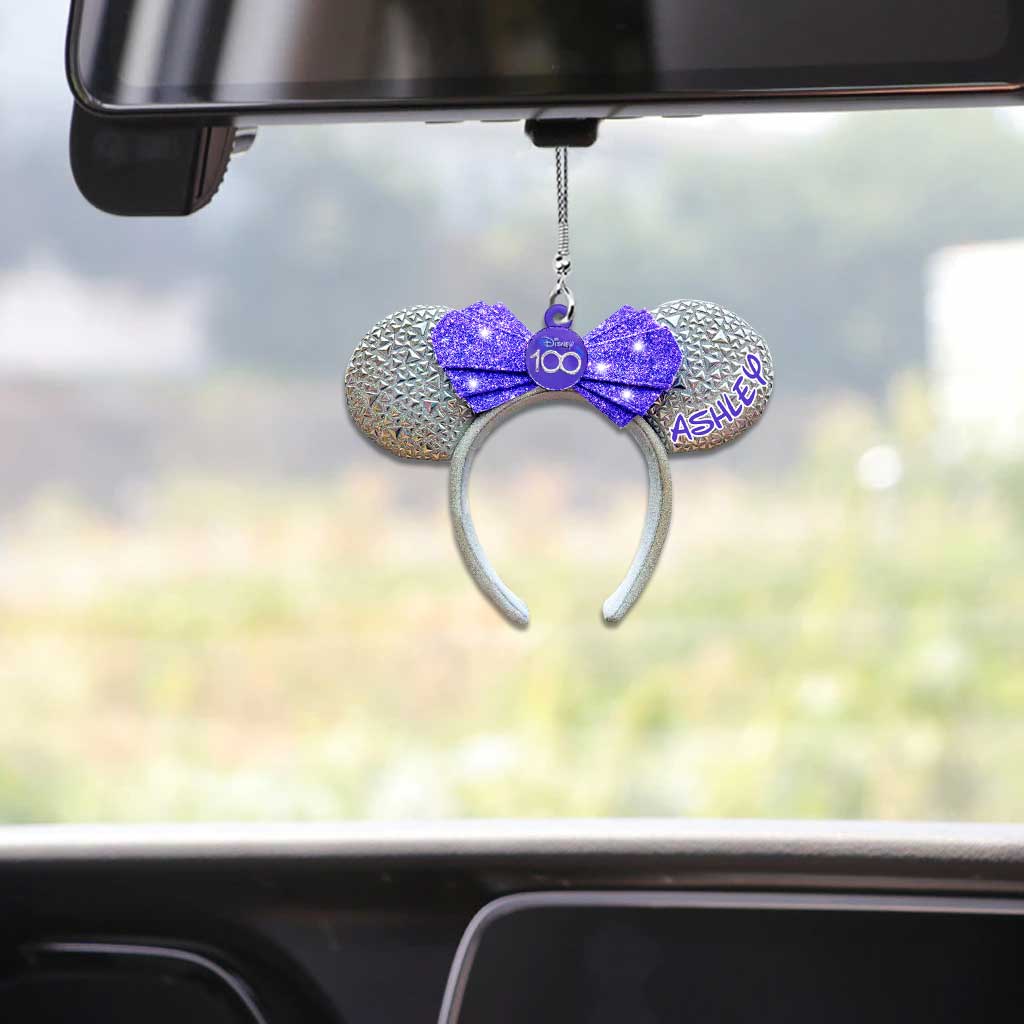 100 Years Of Wonder - Personalized Mouse Car ornament (Printed On Both Sides)