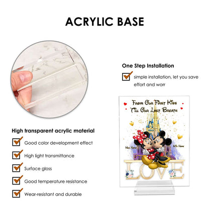 From Our First Kiss Till Our Last Breath - Personalized Mouse Transparent Acrylic Plaque