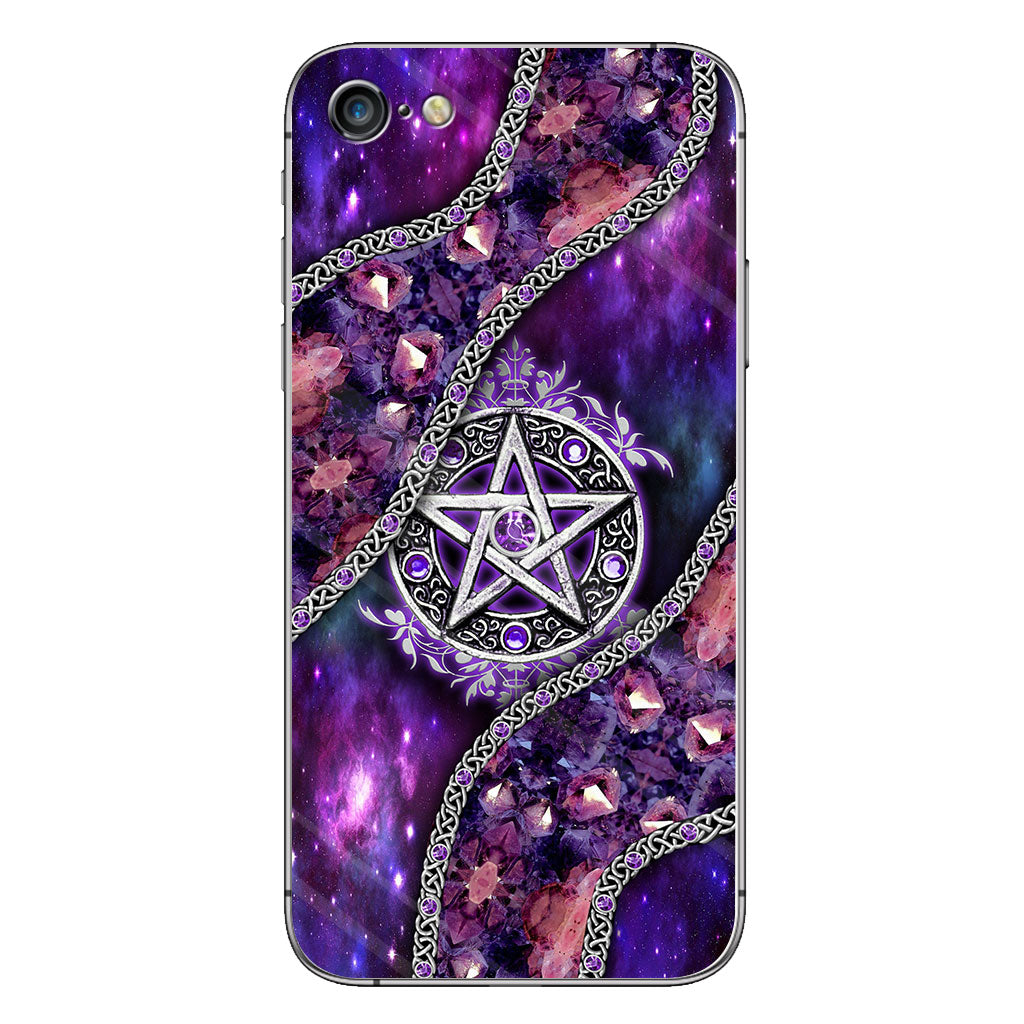 Witch Vibes Purple Pentagram 3D Pattern Printed Phone Case