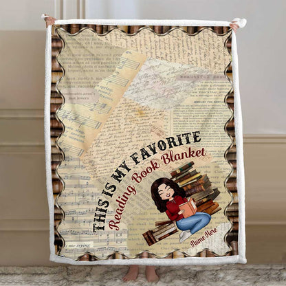 This Is My Favorite Reading Book Blanket - Personalized Book Blanket