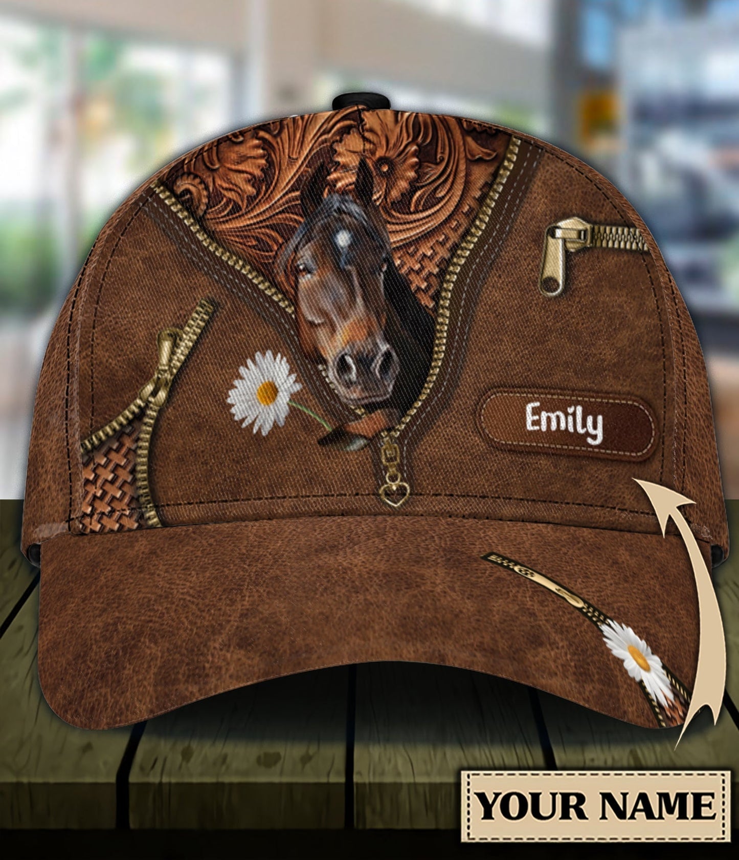 Brown Horse - Personalized Horse Classic Cap 0823