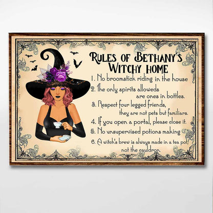 Witch House Rules - Personalized Poster
