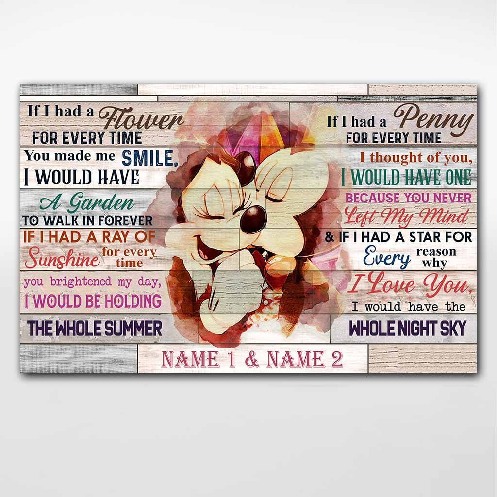 If I Had A Star For Every Reason Why I Love You - Personalized Couple Mouse Poster