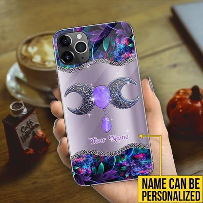 Mystery Witch Triple Moon - Personalized Phone Case With 3D Printed