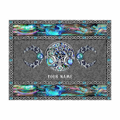 Witch Vibe Triple Moon - Personalized Witch Wall Tapestry