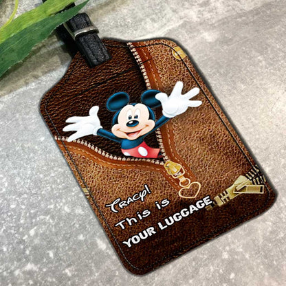This Is Your Luggage - Personalized Mouse Leather Luggage Tag