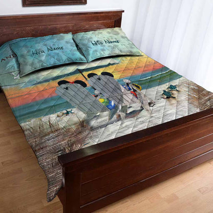 We Built A Life We Love - Personalized Mouse Quilt Set