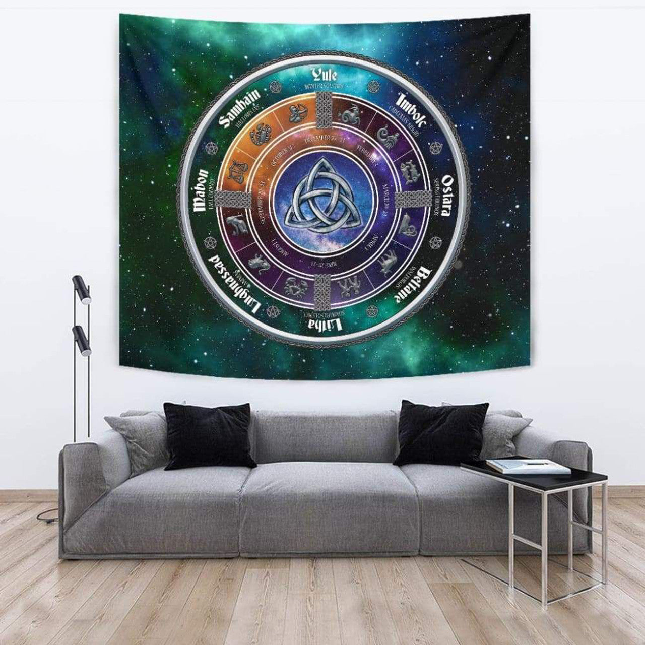 Celtic Celtic Wicca The Wiccan Sabbats - Witch Wall Tapestry 0822