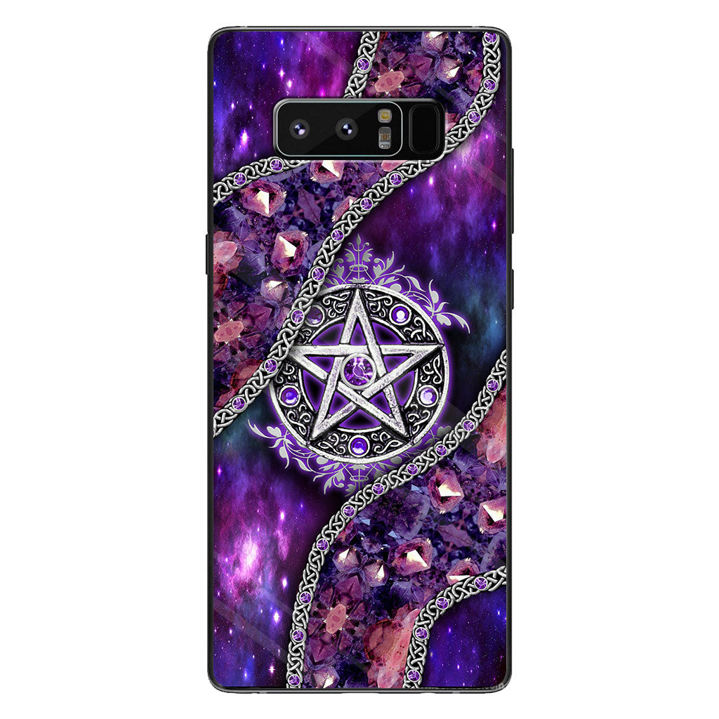 Witch Vibes Purple Pentagram 3D Pattern Printed Phone Case