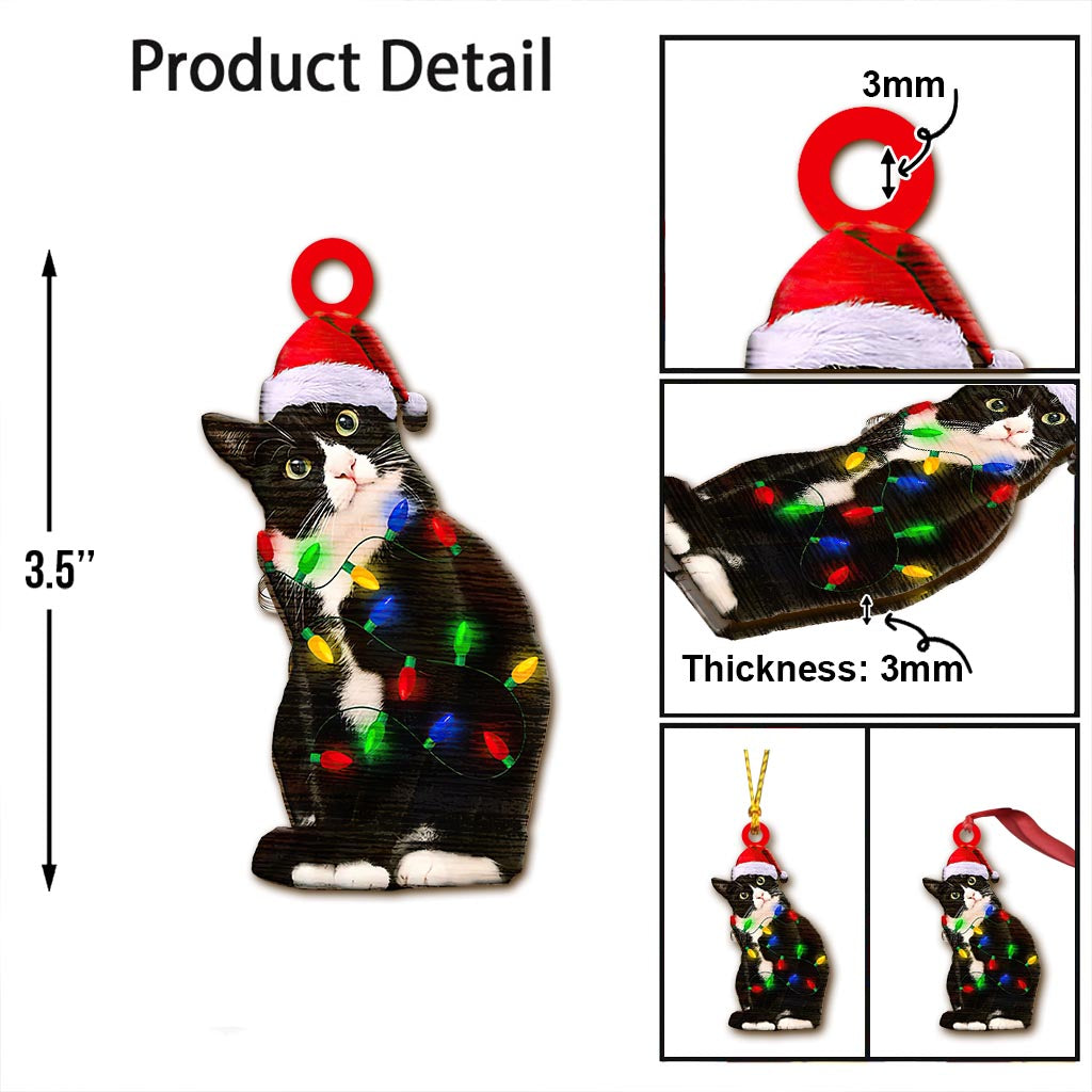 Tuxedo Cat - Cat Ornament (Printed On Both Sides) 1022