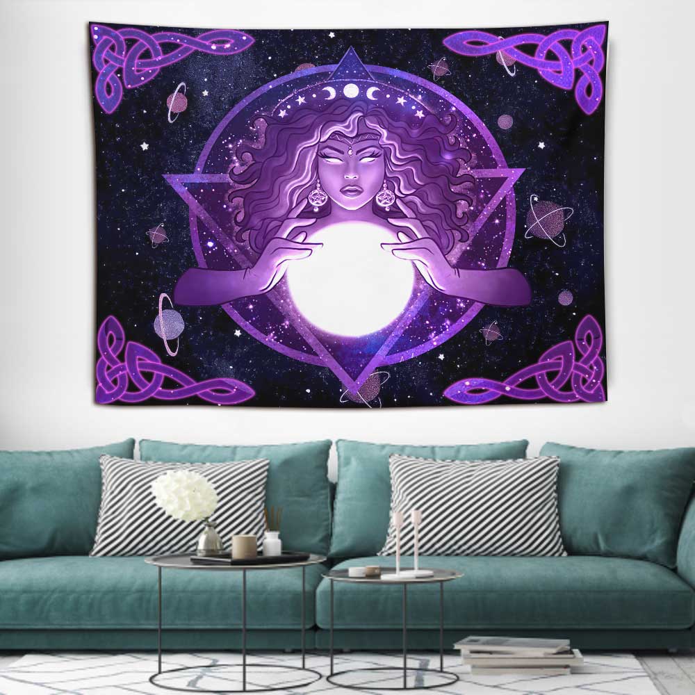 Magic In The Universe - Witch Wall Tapestry