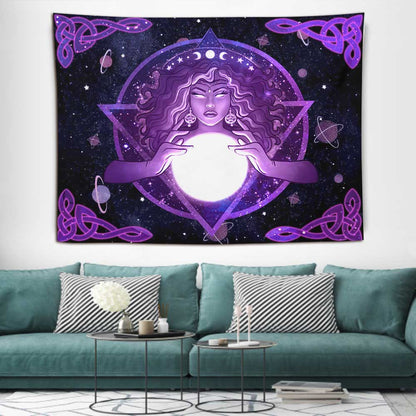 Magic In The Universe - Witch Wall Tapestry