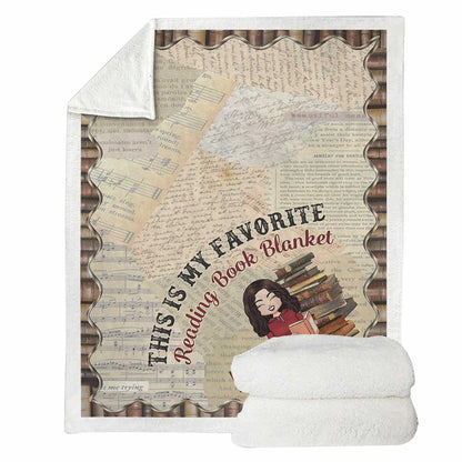 This Is My Favorite Reading Book Blanket - Personalized Book Blanket