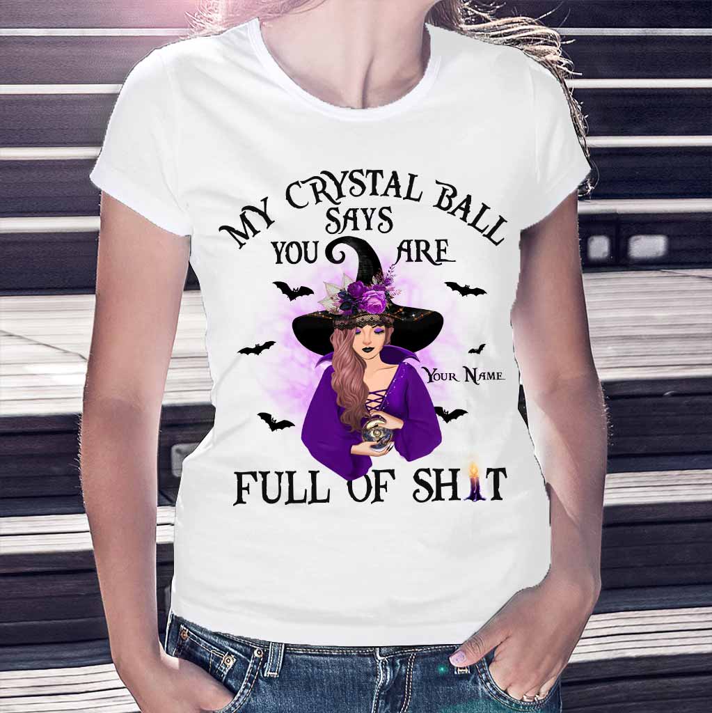 My Crystal Ball Says - Personalized Witch T-shirt and Hoodie