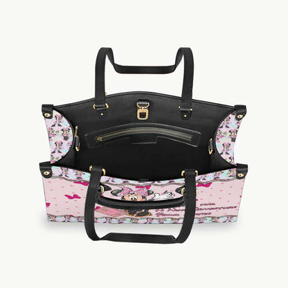 It's Time For A New Adventure - Personalized Mouse Leather Handbag & Luggage Cover