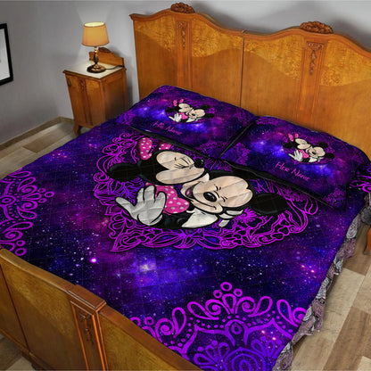 Lovely Couple - Personalized Mouse Quilt Set
