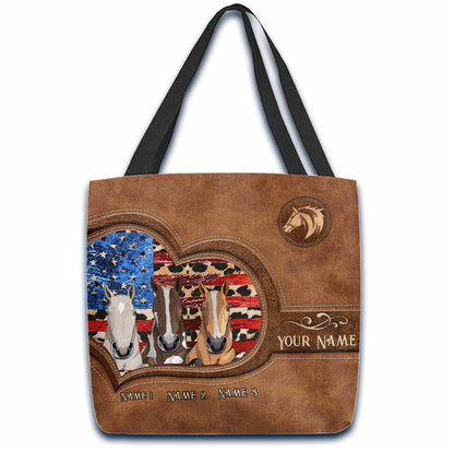 The Horses Of July - Personalized Independence Day Tote Bag