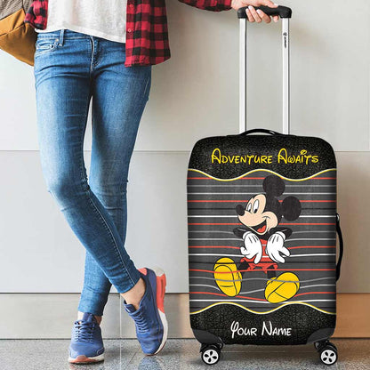 Adventure Awaits - Personalized Mouse Luggage Cover