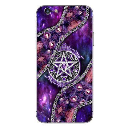 Witch Vibes Purple Pentagram 3D Pattern Printed Phone Case