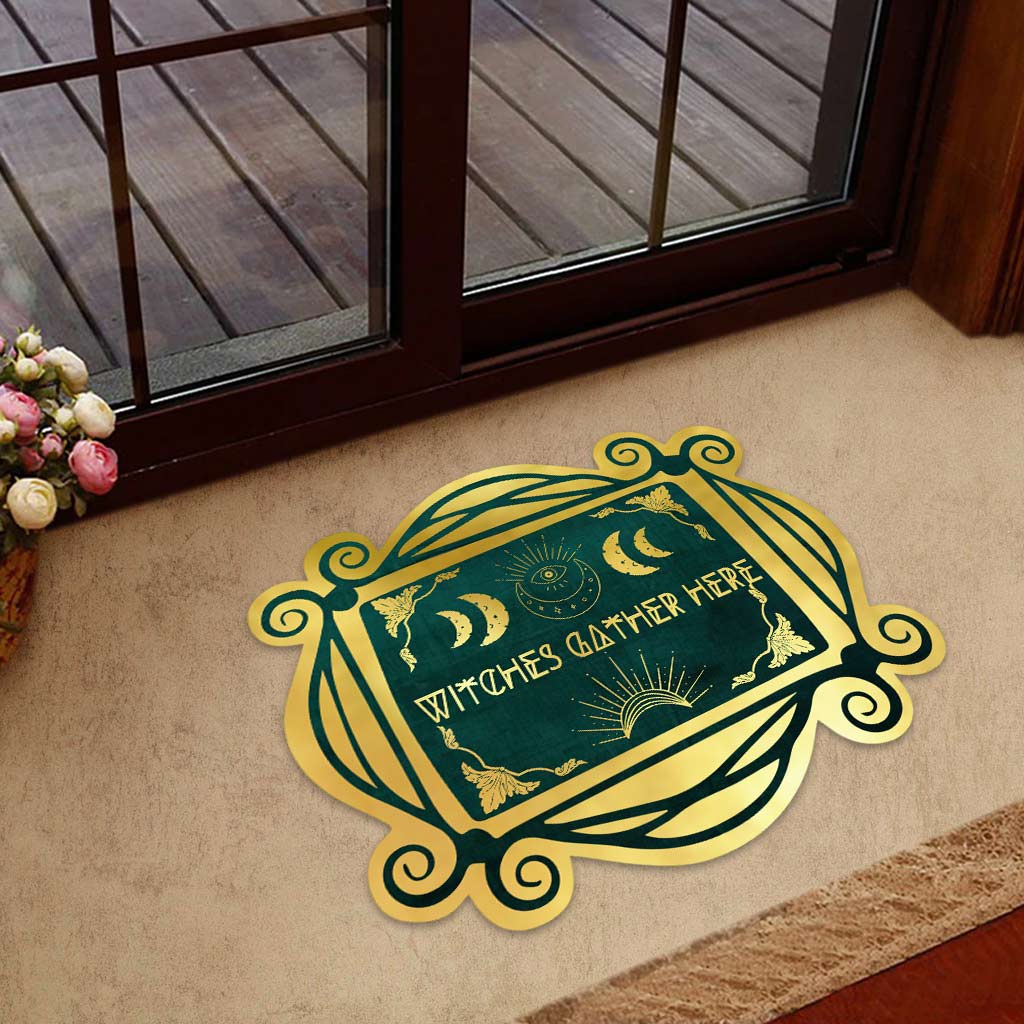 A Witch Lives Here - Shaped Doormat