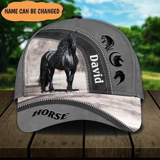 Black Horse Personalized Horse Classic Cap 0523