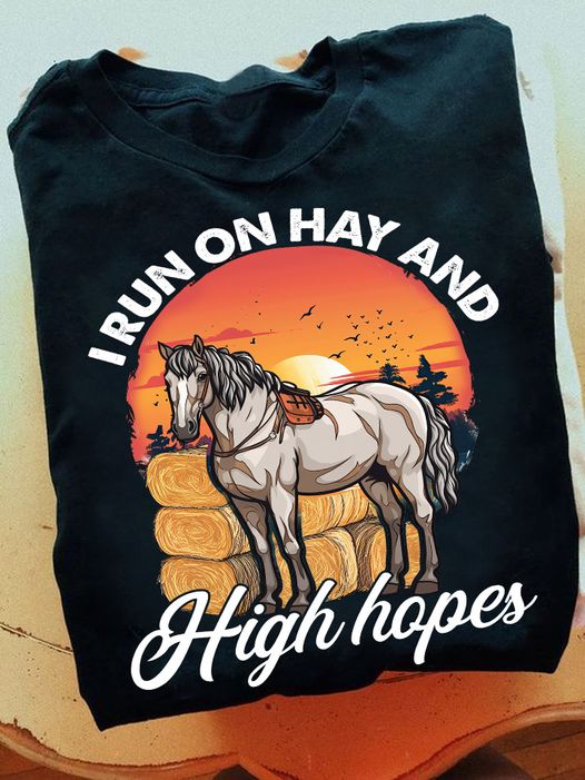 I Run On Hay And High Hopes Horse T-shirt and Hoodie 0823