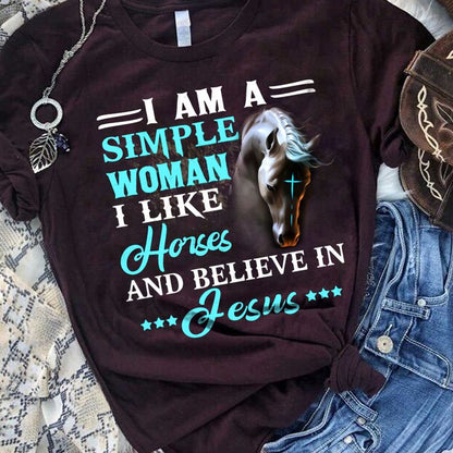 I'm A Simple Woman Horse T-shirt and Hoodie 0523