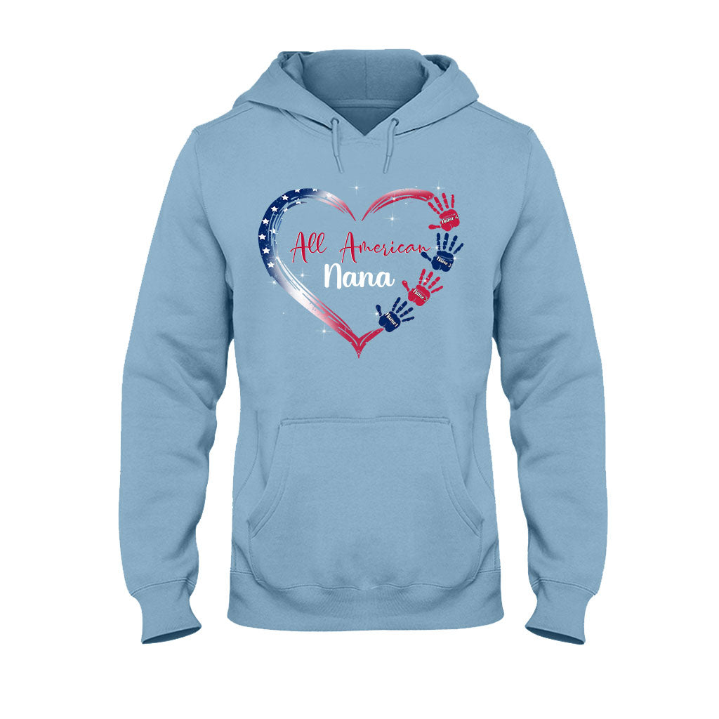Nana's Heart - Personalized Independence Day T-shirt and Hoodie