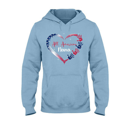 Nana's Heart - Personalized Independence Day T-shirt and Hoodie