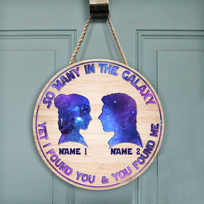 So Many In The Galaxy - Personalize The Force Round Wood Sign