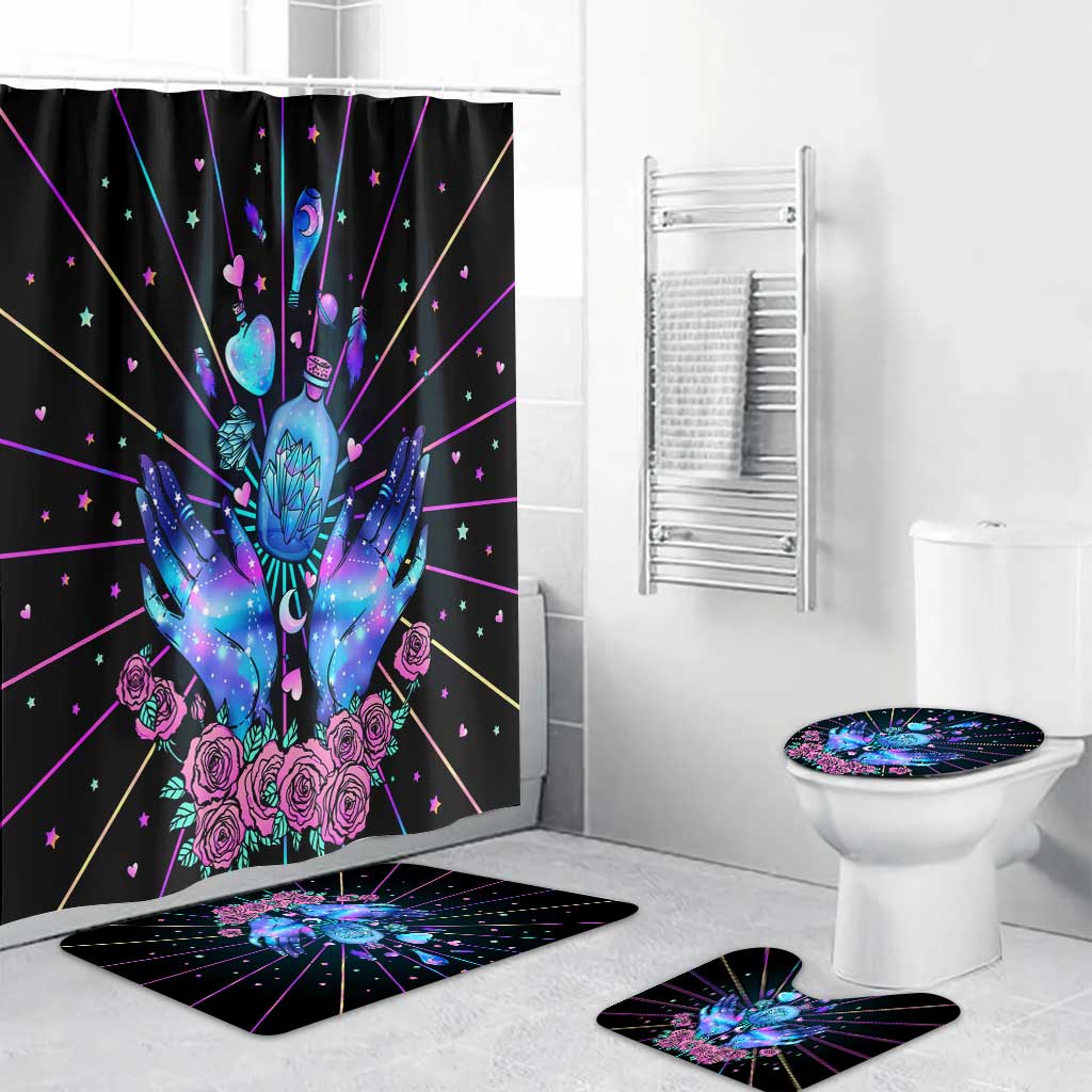 Magic Witch - Bathroom Curtain & Mats Set