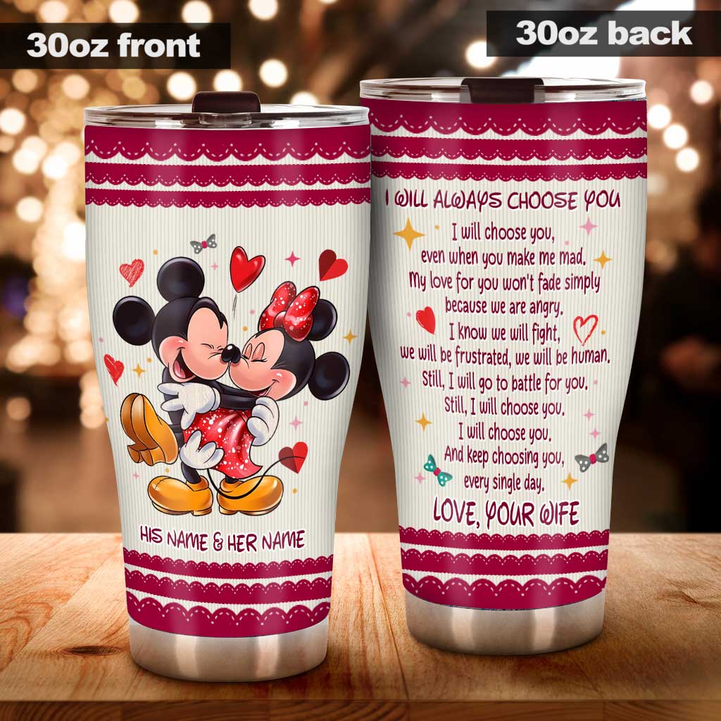 I Will Always Choose You - Personalized Couple Mouse Tumbler