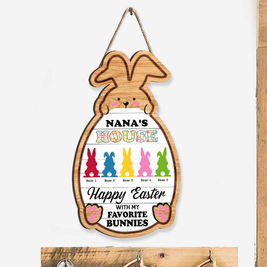 Happy Easter Nana's House - Personalized Grandma Wood Sign
