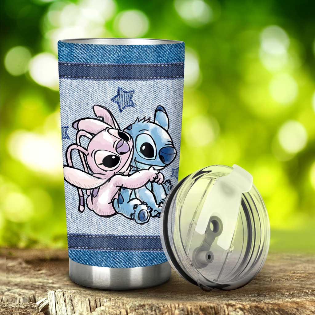 Love You To The Moon And Back - Personalized Couple Ohana Tumbler